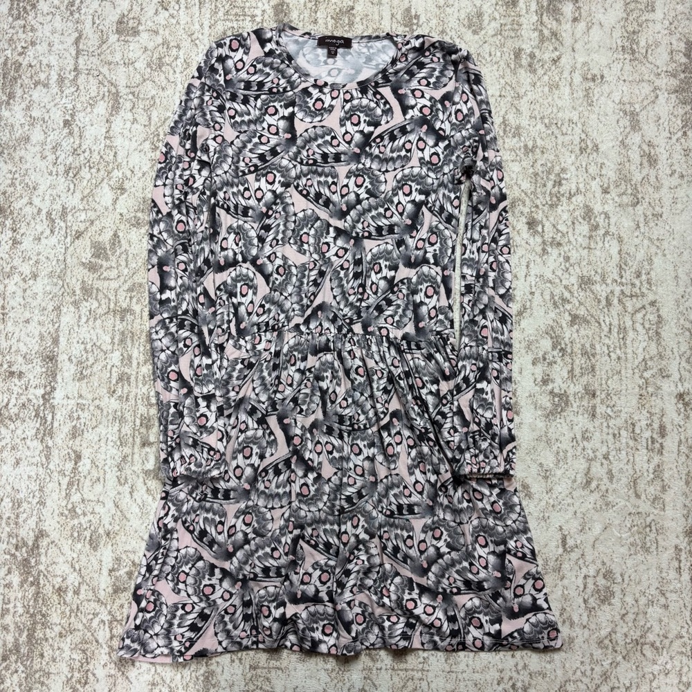 Imoga Butterfly Print Jersey Knit Patricia Dress Girls 12